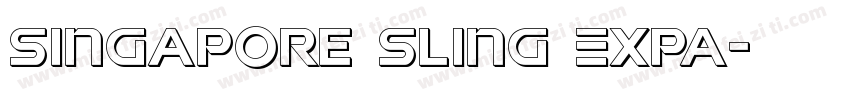 Singapore Sling Expa字体转换